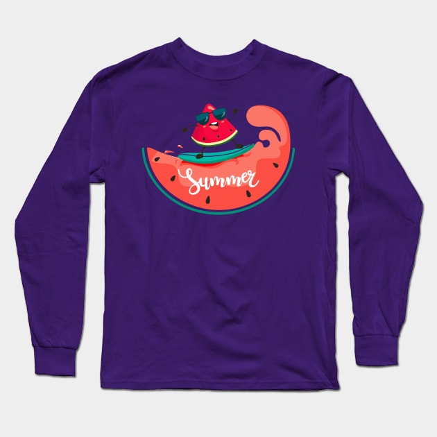 Summer Melon Long Sleeve T-Shirt by King Tiger